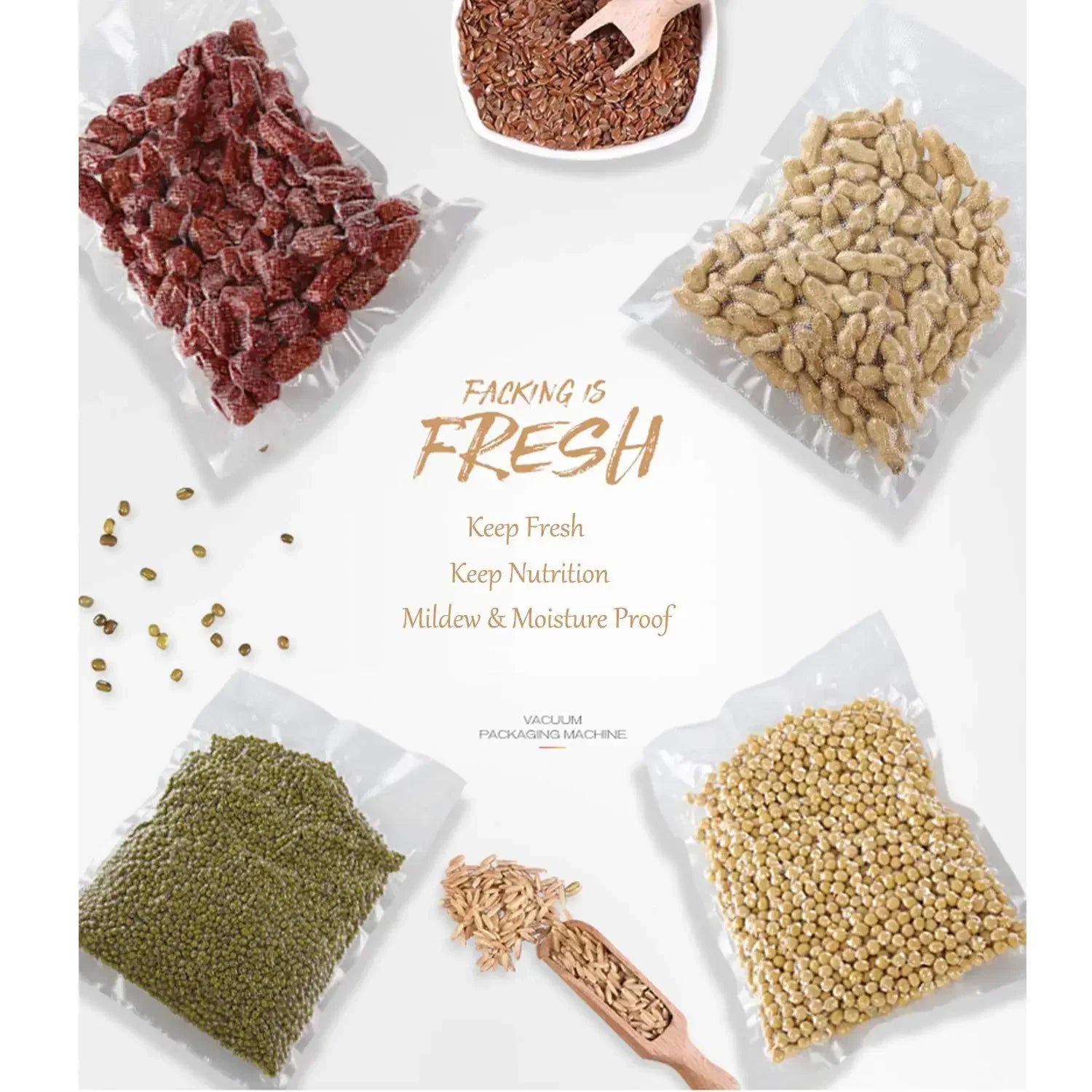 1 Roll 300CM Vacuum Seal Bags For Food, Food Saver Bags Rolls