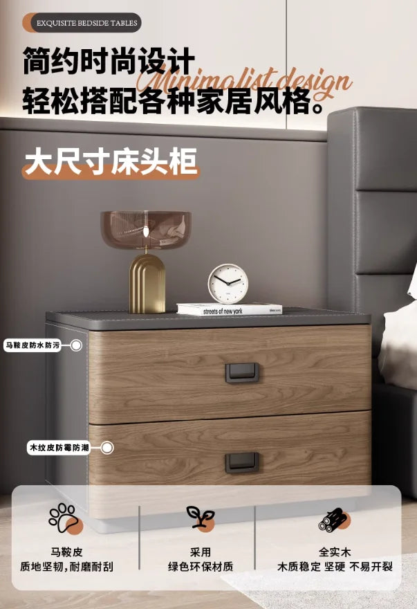 Bedroom Storage Bedside Table Italian Style Space Saving Bedside Tables Aesthetic Modern Mesitas De Noche Home Furniture