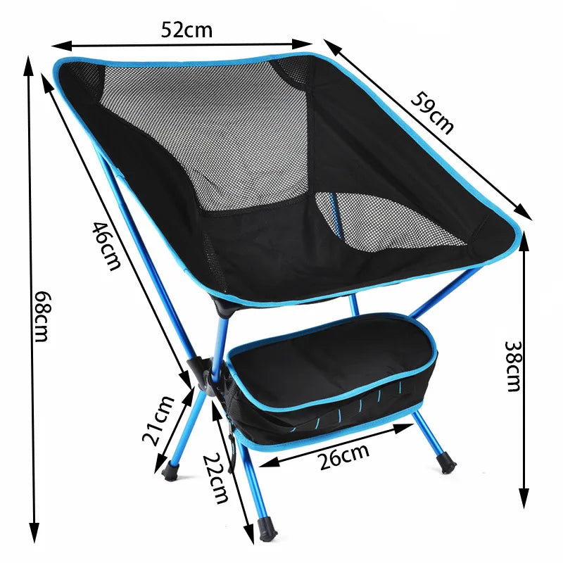 Outdoor Smart Camping Folding Chair Light Beach Fishing Chair