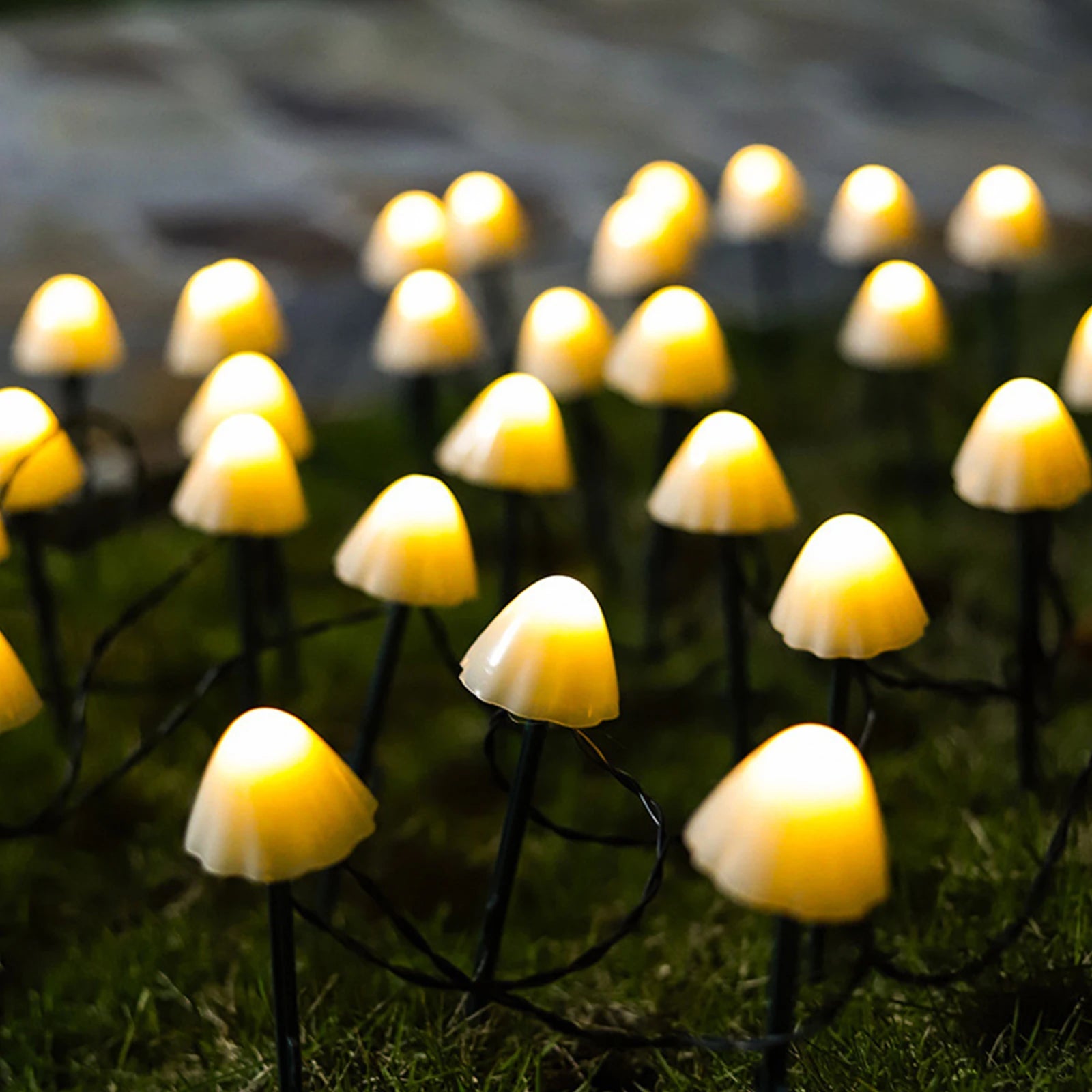 Led Solar Mushroom Lights Street Lights Outdoor Waterproof Lawn Decorative Lights Patio Garden Path Christmas Holiday Decoration