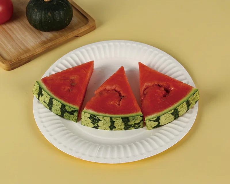 50pcs Paper Plate, Disposable Party Tableware, Bone Spitting Plate, Picnic Plate, Children's Drawing Diy White Cardboard, Decora