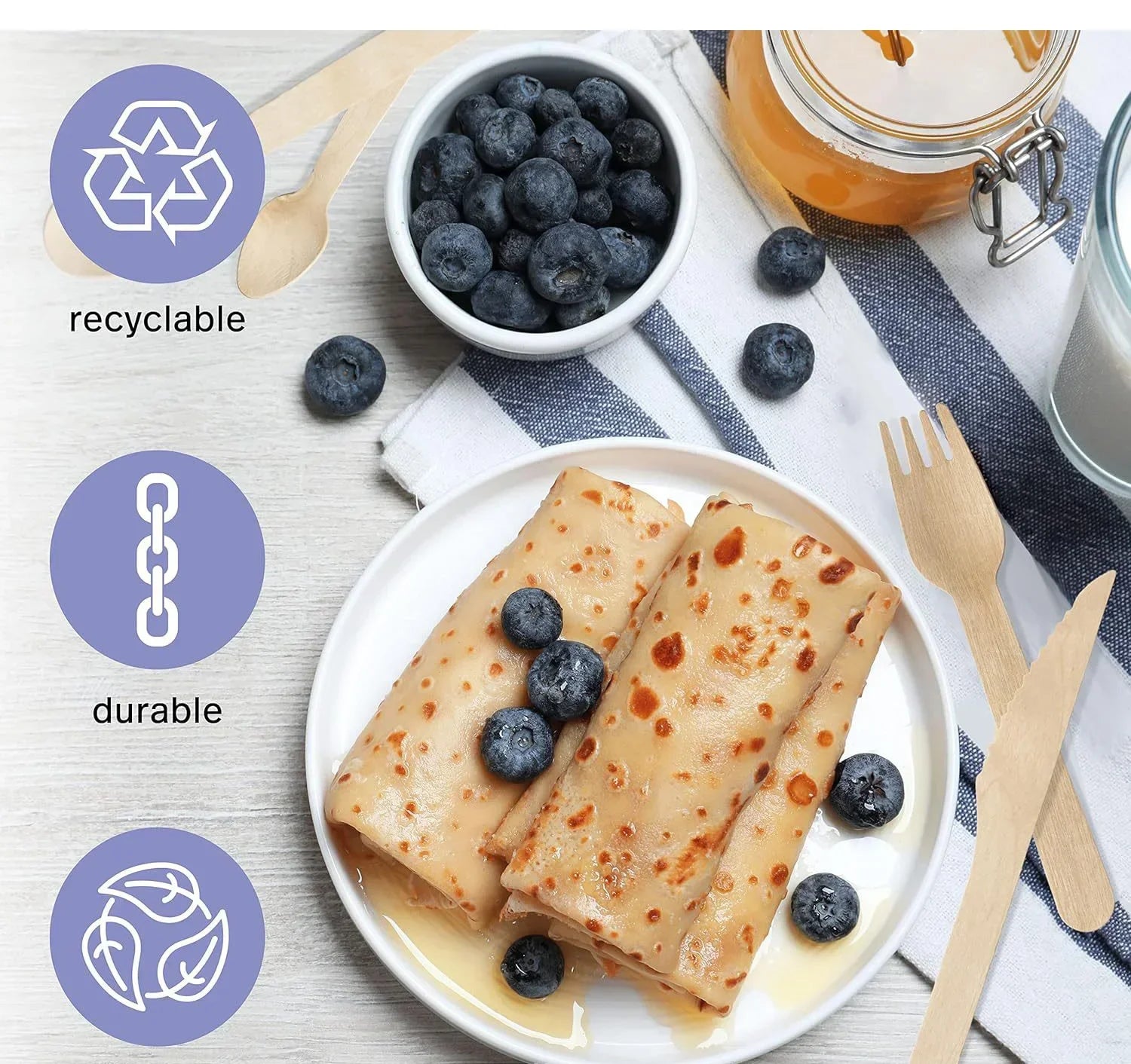 50/100pcs Wooden Fruit Cake Forks Western-style Meat Steak Pasta Disposable Tableware Wedding Birthday Party Cake Accessories