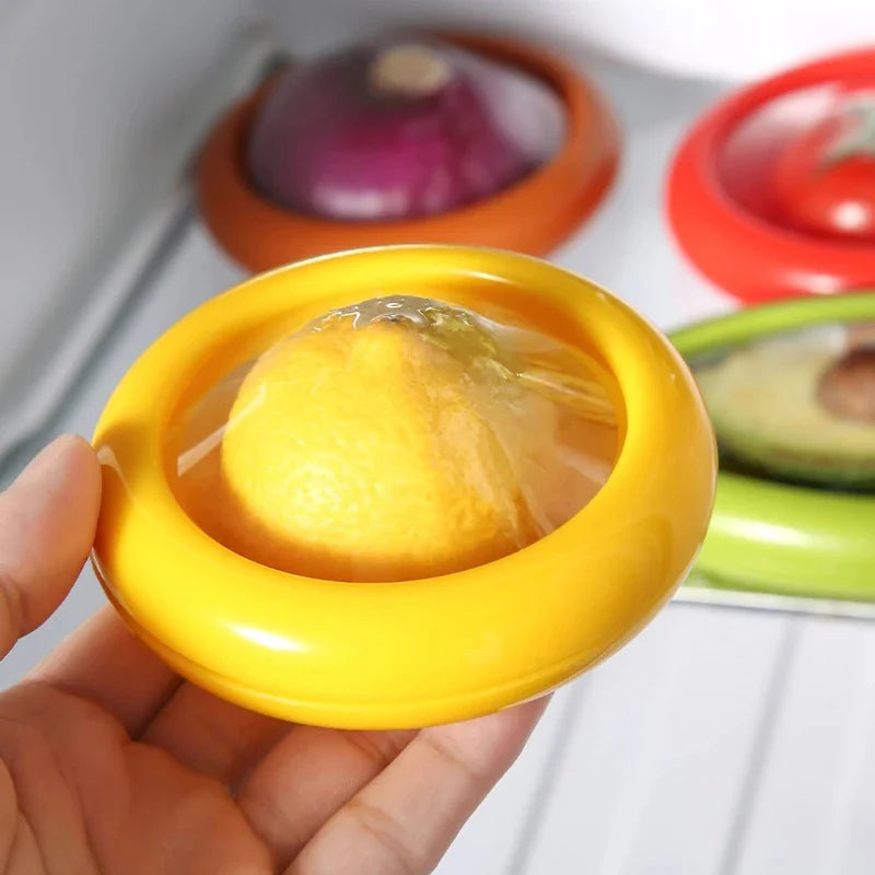 Reusable Food Saver Box Half Cut Fruit Fresh Retractable Film Storage Container Fruit Preservation Seal Cover Kitchen Tools