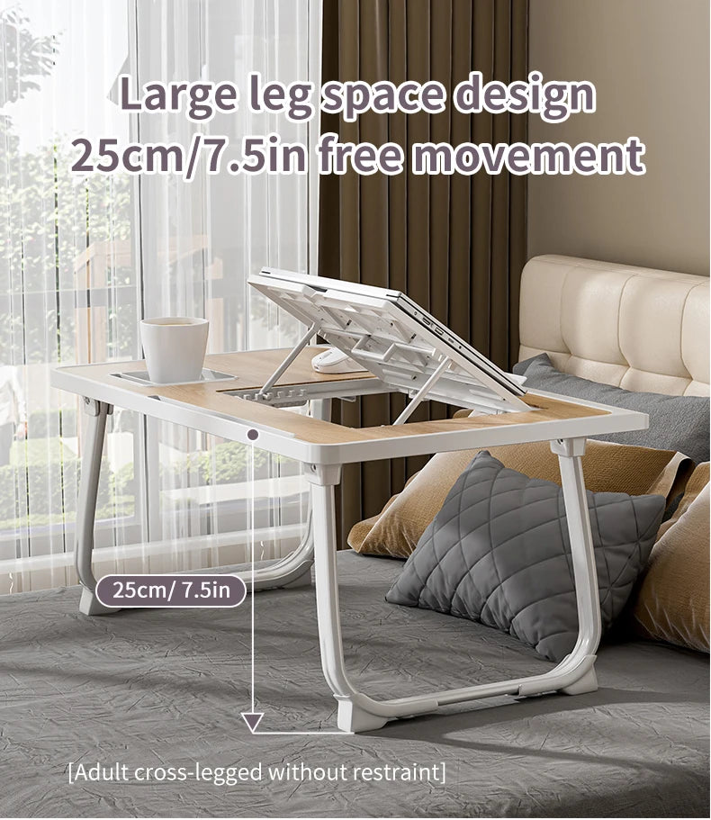 Laptop Bed Table, Foldable Lap Table Tablet Stand Laptop Bed Tray Table, Portable Lap Table With Foldable Legs For Working, Read