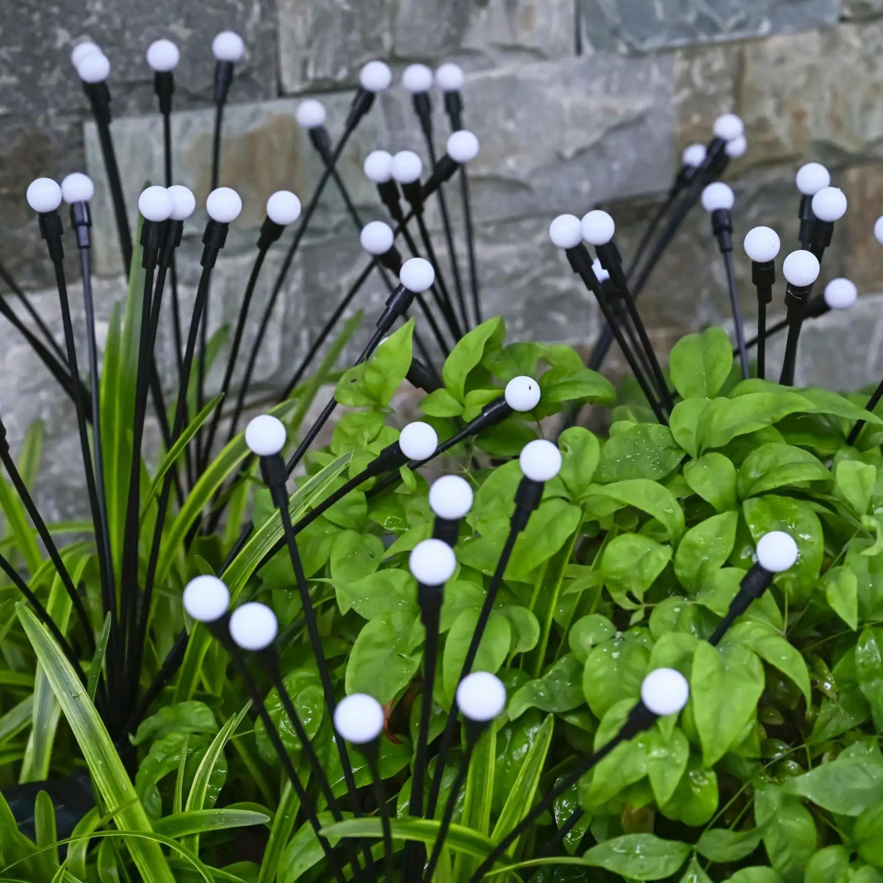 Garden Lights-New Upgraded Solar Powered Firefly Lights Outdoor Waterproof Vibran Garden Lights for Decorationi