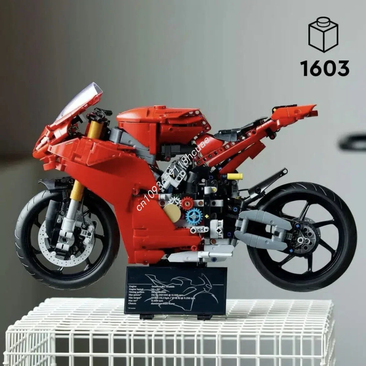 2025 MOC Technical 42202 Ducatis Panigales V4 S Motorcycle Building Blocks Model Mechanical Group Bricks Toys Children Boy Gift