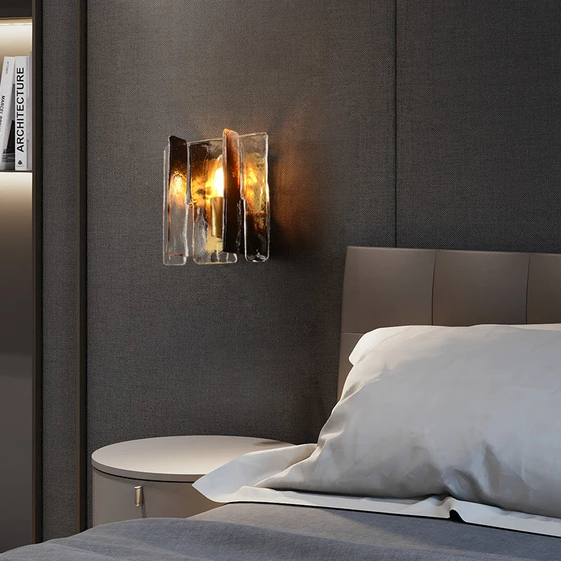 Living Room All Copper Wall Lamp Modern Luxury Tv Wall Designer Glass Pendant Lamp Minimalist Nordic Bedroom Bedside Lamp