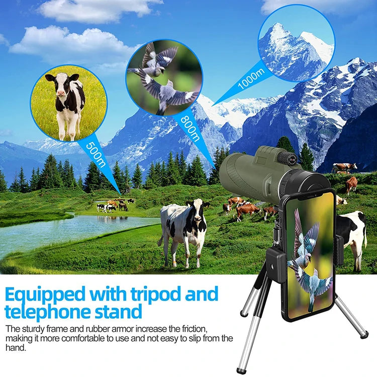 Portable Zoom HD 5000M Telescope Folding Long Distance Mini Powerful Telescope