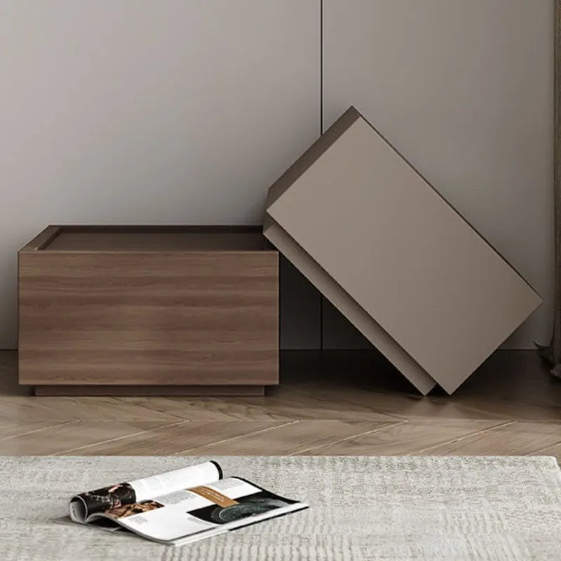 Wood Bedside Table Storage Modern Household Drawer Storage Light Luxury Bedroom Solid Wood Bedside Cabinet Locker Furniture