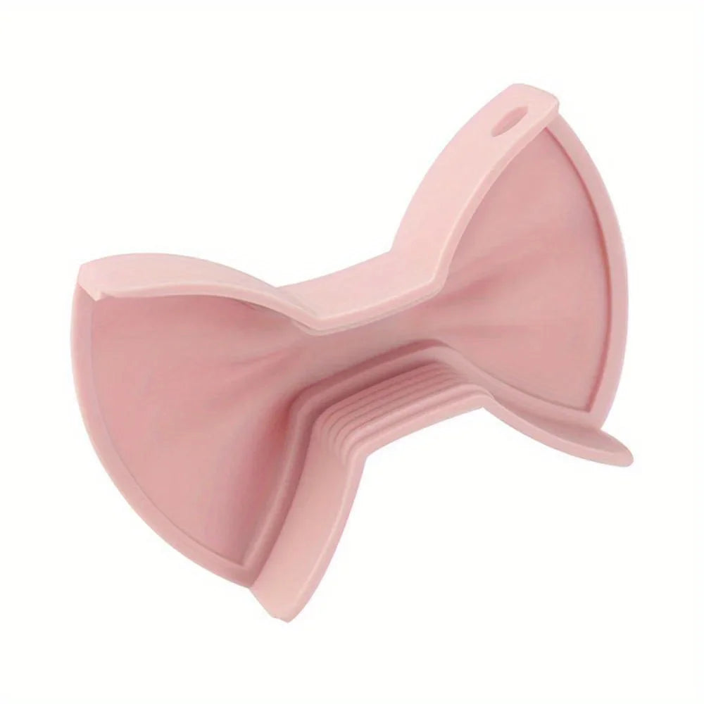 Kitchen Pot Clip Anti Scald Non-slip Handle Cover Creative Cooking Oven Glove Pot Clip Kitchen Gadgets Bow Shape Design Bowknot
