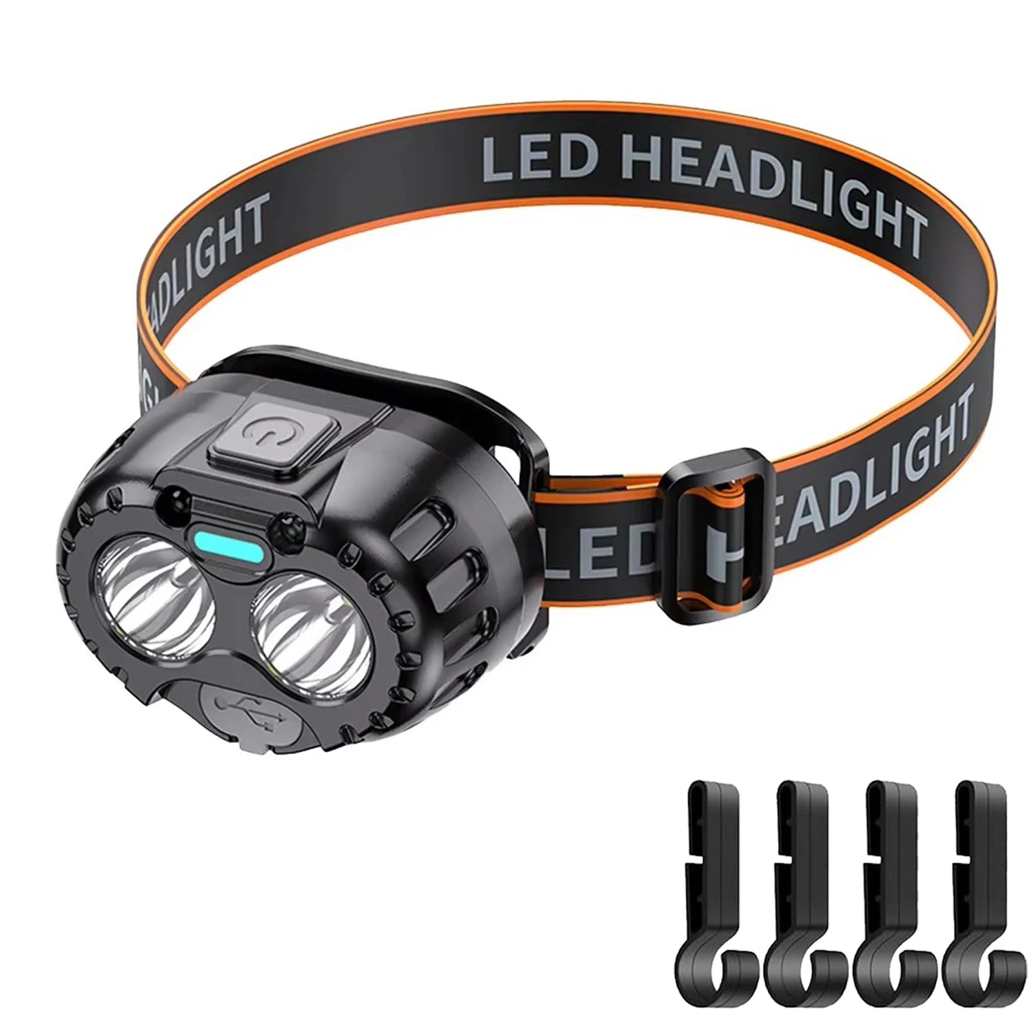 Powerful LED Headlamp IPX4 Waterproof Emergency Head Flashlight 250LM XPE LED Headlamp 500mAh for Outdoor Fishing Camping Hiking