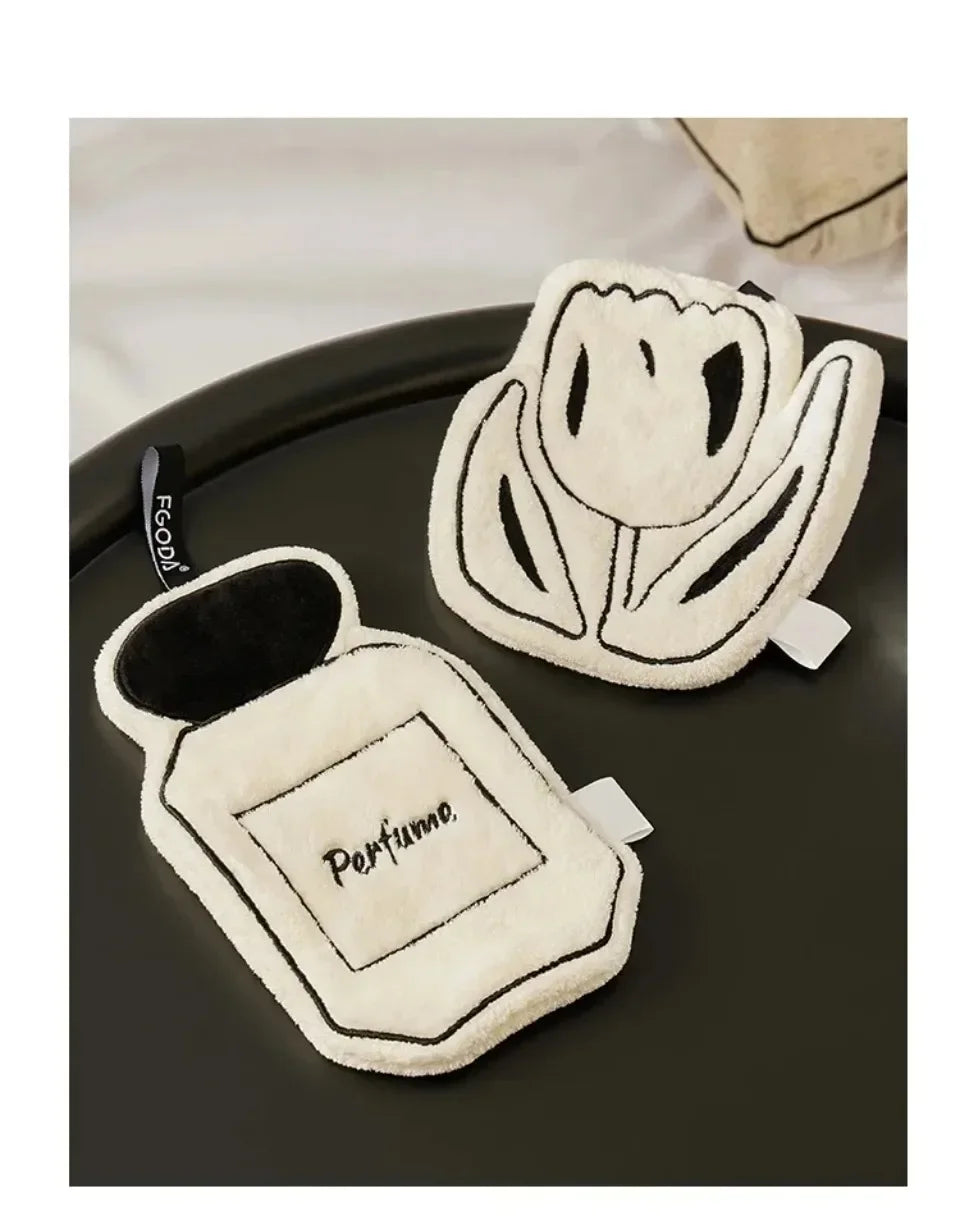 Hanging Hand Towel Home Coral Fleece Hands Towel Kitchen Hanging Washcloth Double-layer Thickened Speed Absorbent Handkerchief