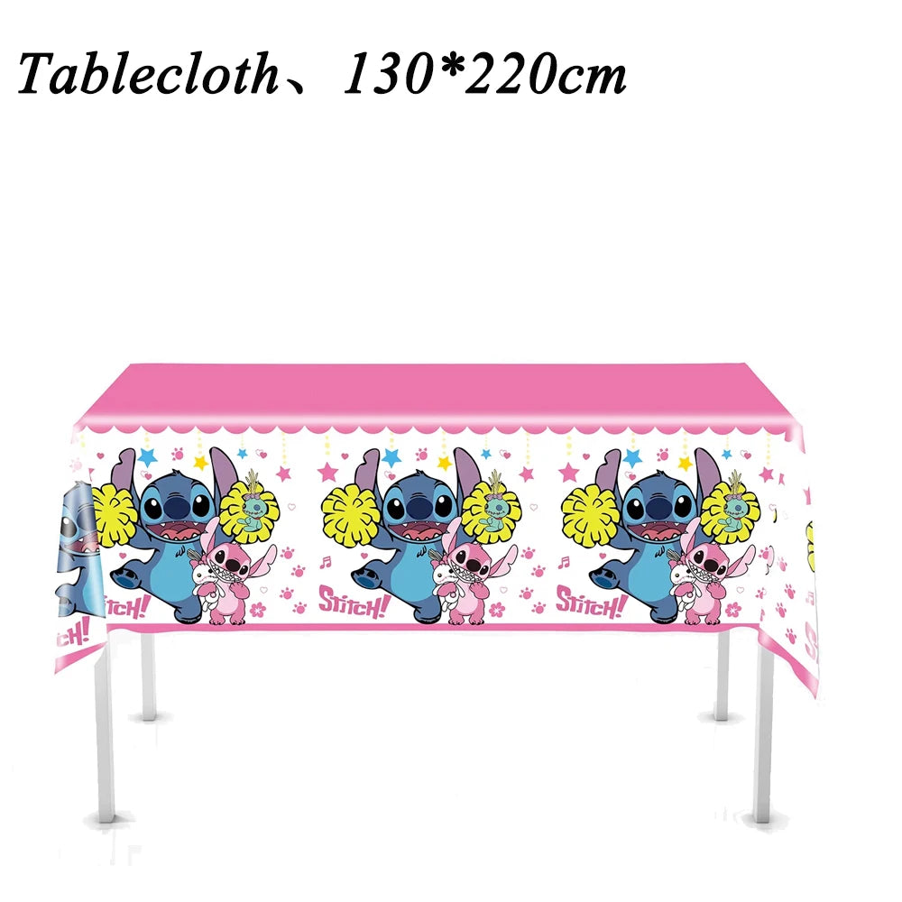 Lilo Stitch Party Tablecloth Stitch Party Decorations Stitch Happy Birthday Events Party Table Cover Kids Boys Girls Favors