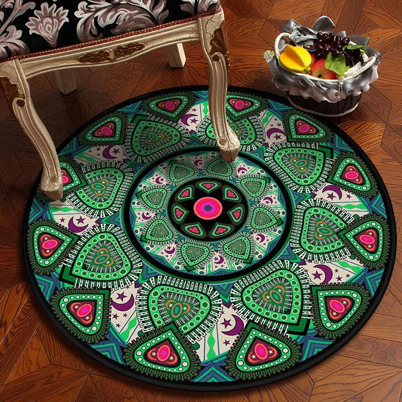 Bedroom Children's Room Home Decor Floor Mats Round Rugs Living  Mandala Non-Slip
