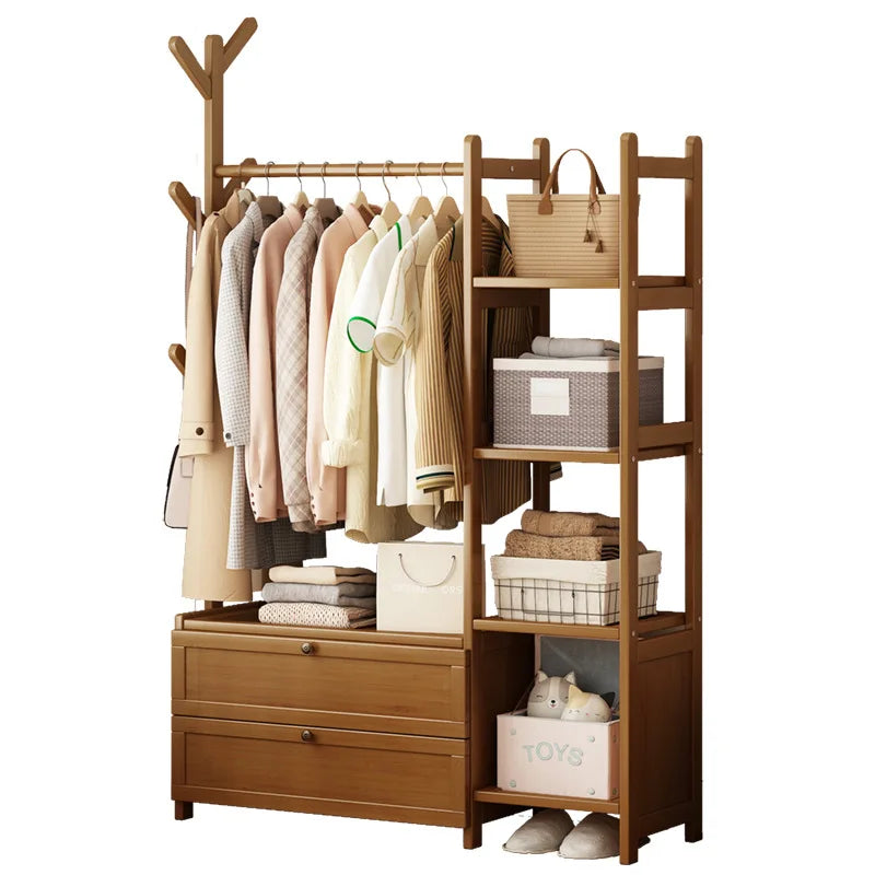 Coat rack floor bedroom hanger household multifunctional storage rack room simple modern bedroom storage cabinet