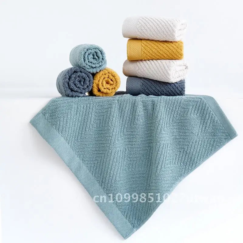 Soft Absorbent Combed Cotton Square Towel 100% Cotton Hand Towel for Baby Face Washing Thickened Household Square Scarf