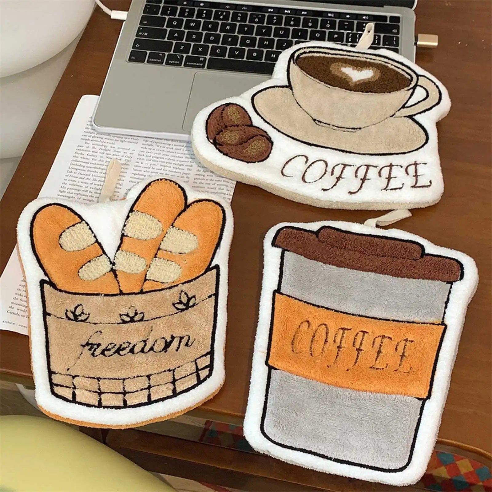 Hand Towel Absorbent Kitchen Towel Hand Cloth Bathroom Hand Cloth Cartoon Hand Towels Convenient Hanging Towel for Hand 핸드타올