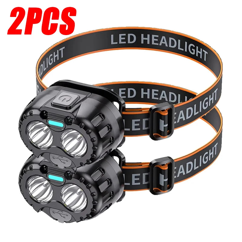 Powerful LED Headlamp IPX4 Waterproof Emergency Head Flashlight 250LM XPE LED Headlamp 500mAh for Outdoor Fishing Camping Hiking
