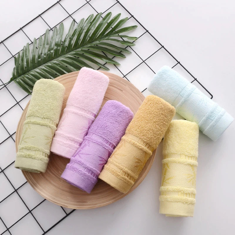Soft Solid Color Kids Towel Bamboo Fiber Spa Beauty Face Towel Sports Towel Home Bathroom Towel Highly Absorbent Hand Towel