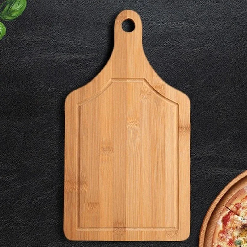 Kitchen Cutting Board, Solid Wood, with Handle, Can Hang, Food Board, for Pizza, Bread, Fruit, New Round Wooden