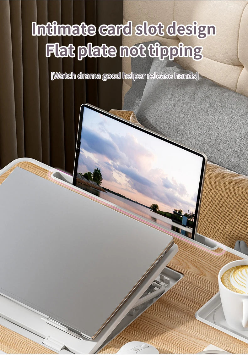 Laptop Bed Table, Foldable Lap Table Tablet Stand Laptop Bed Tray Table, Portable Lap Table With Foldable Legs For Working, Read