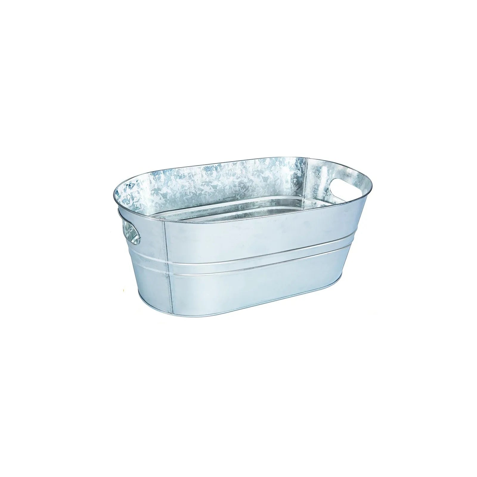 Galvanized Metal Ice Buckets Wine Beverage Tub With Handle Large Ice Buckets For Beer Champagne Cocktails Cooling Supplies