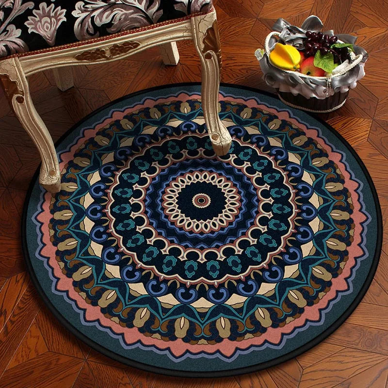 Bedroom Children's Room Home Decor Floor Mats Round Rugs Living  Mandala Non-Slip