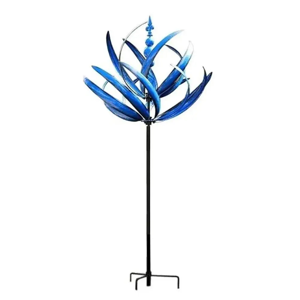 Wind Spinner Metal Windmill 3D Wind Powered Sculpture Lawn Metal Wind Solar Spinners Yard And Garden Decor