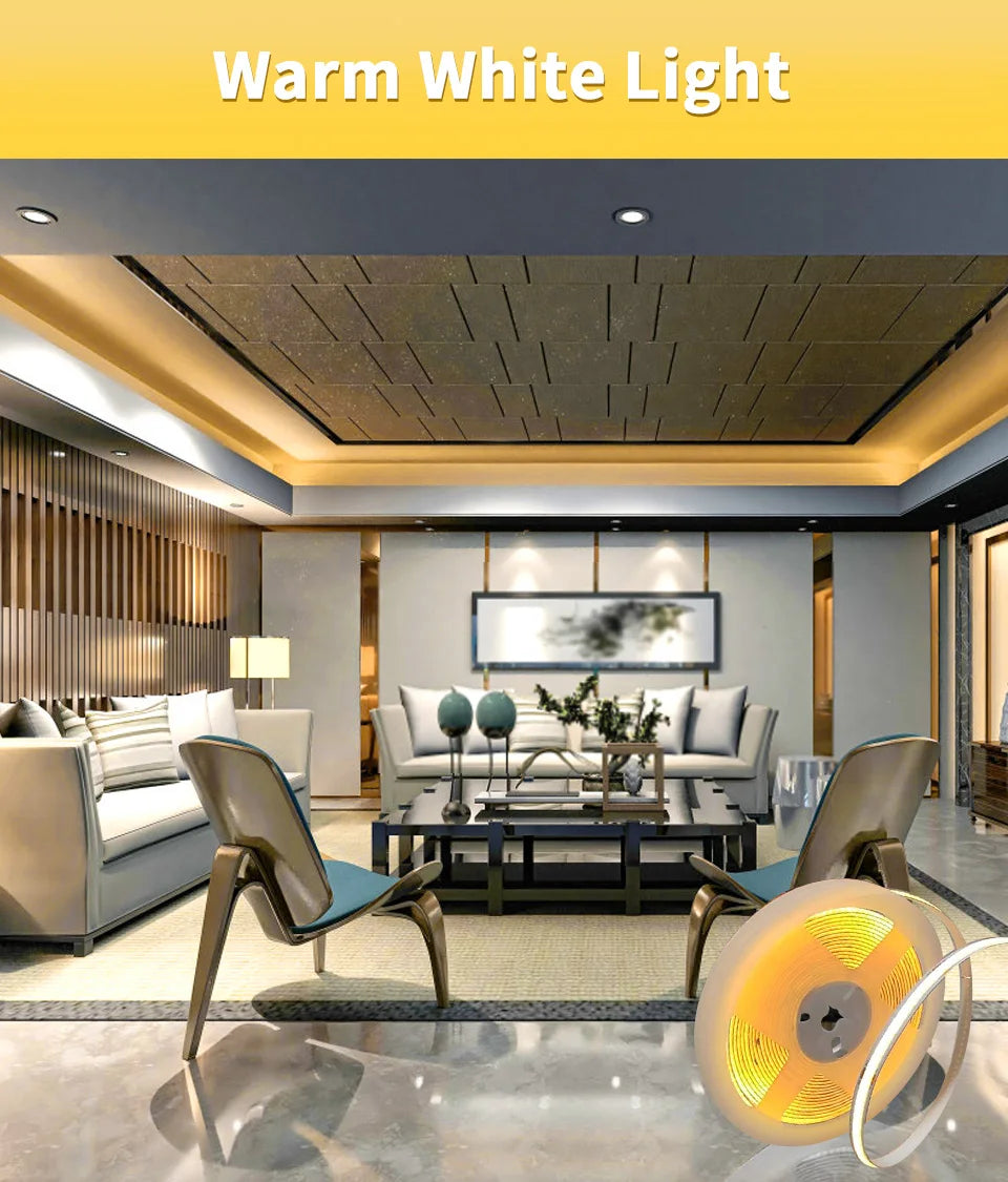 Linear Dimmable 24V 12V COB LED Strip Lights