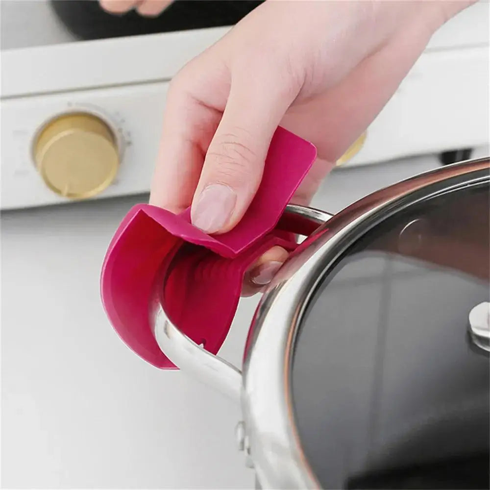 Kitchen Pot Clip Anti Scald Non-slip Handle Cover Creative Cooking Oven Glove Pot Clip Kitchen Gadgets Bow Shape Design Bowknot