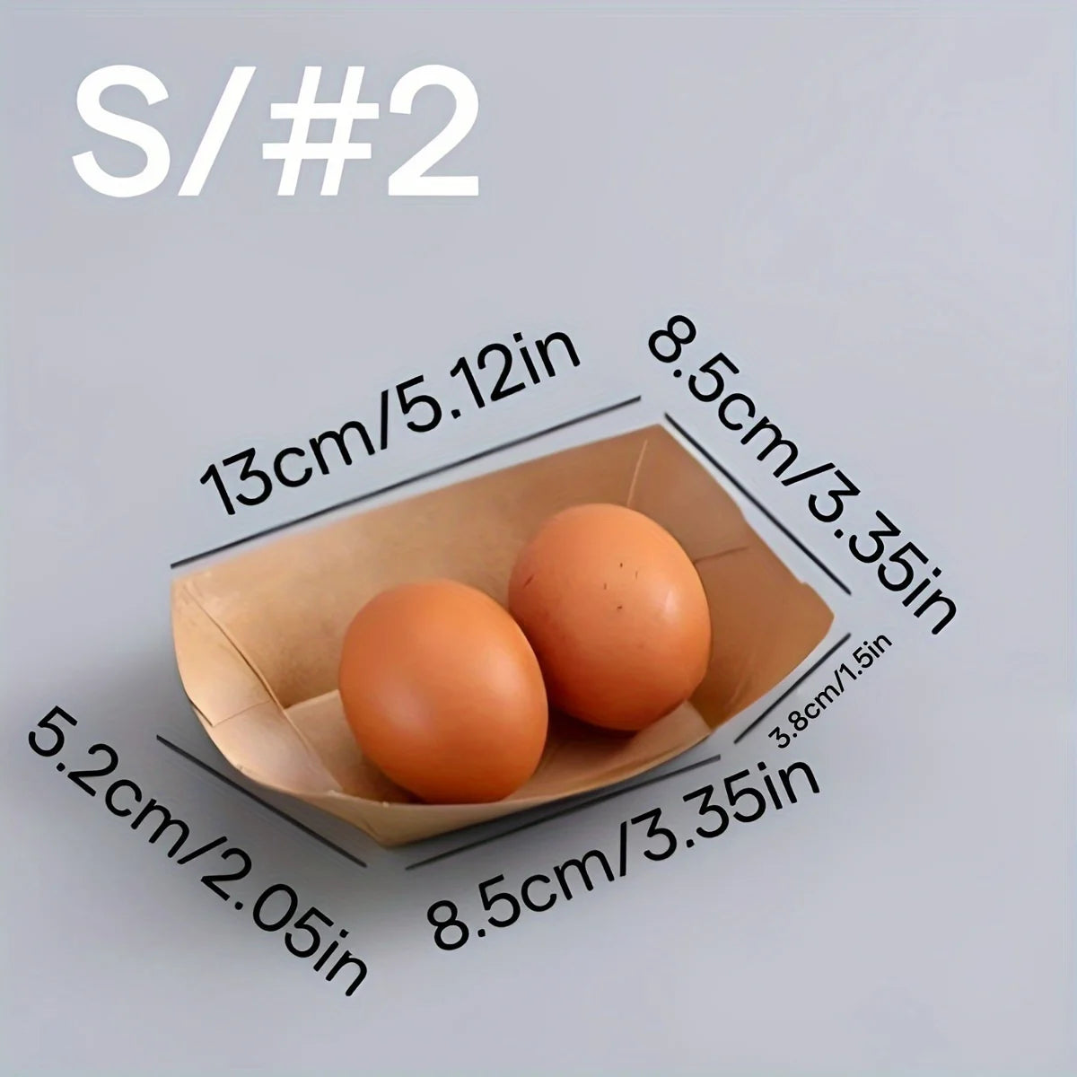 100pcs Kraft Paper Food Tray Heavy-duty Food Boat Trays Disposable Service Basket For Snacks Fries Tacos BBQ Party Tableware Set