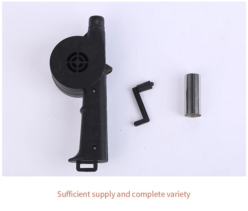 Hand-cranked Air Blower Barbecue Fan Mini Portable BBQ Grill Fire Bellows Picnic Camping Accessories Outdoor Hand Tools