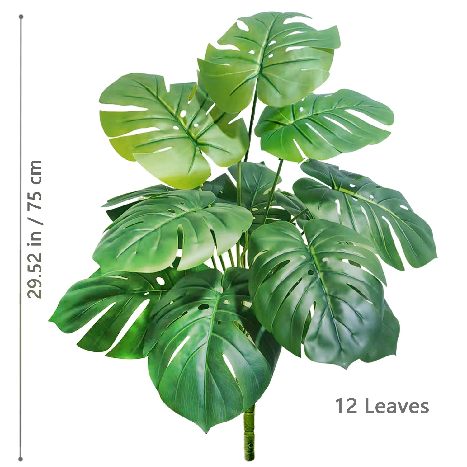 40-103cm /40.5in Artificial Monstera Plants Fake Palm Tree Plastic Turtle Leaves Green Tall Plants For Home Garden Room Decor