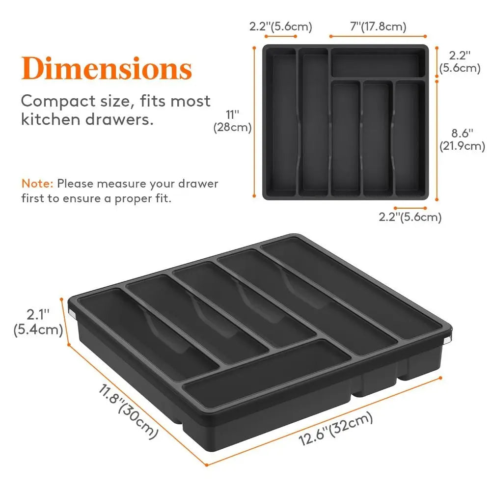 Kitchen drawer storage rack, cabinet tray, silverware storage rack with lid, plastic drawer with lid, cutlery tray, cutlery rack