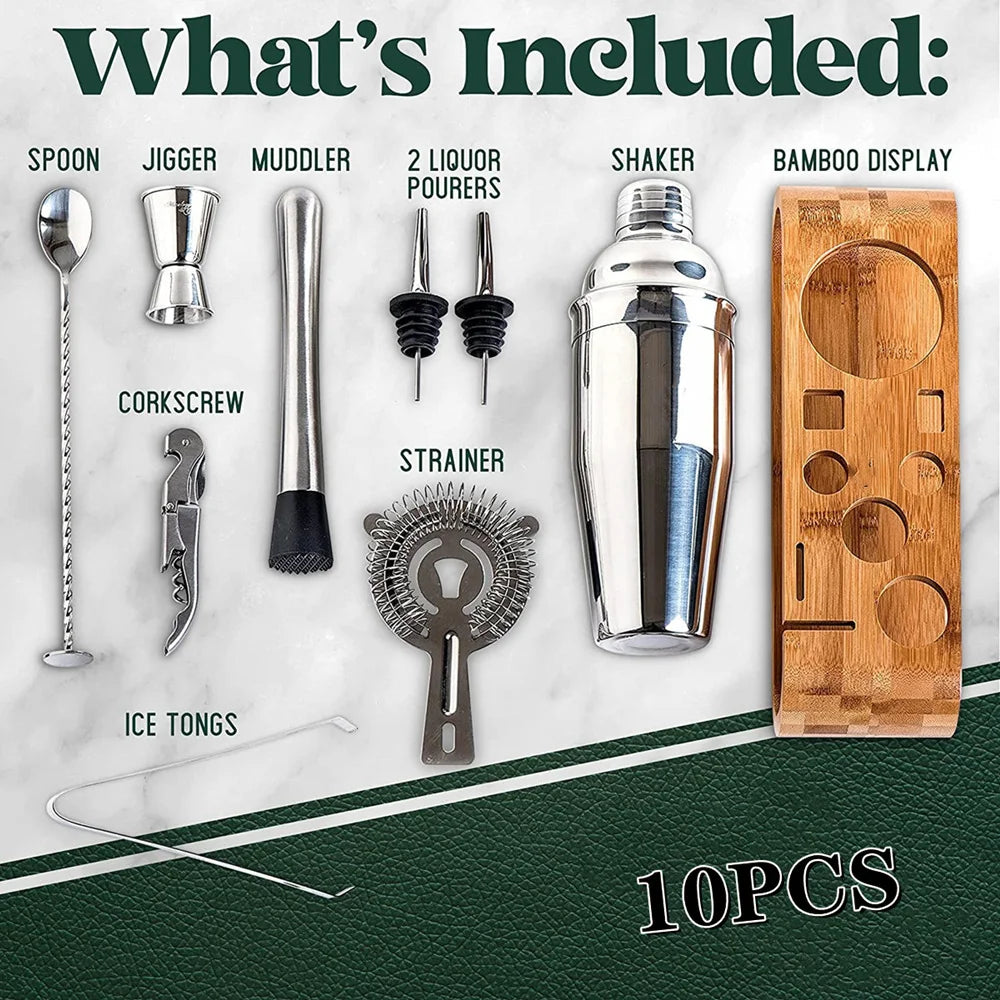 2-25 Pcs/Set Cocktail Shaker Set Mixer Bartender Kit, for Home Bar Party Jigger Tools Drink Martini Boston Cocktail Mixer Shaker