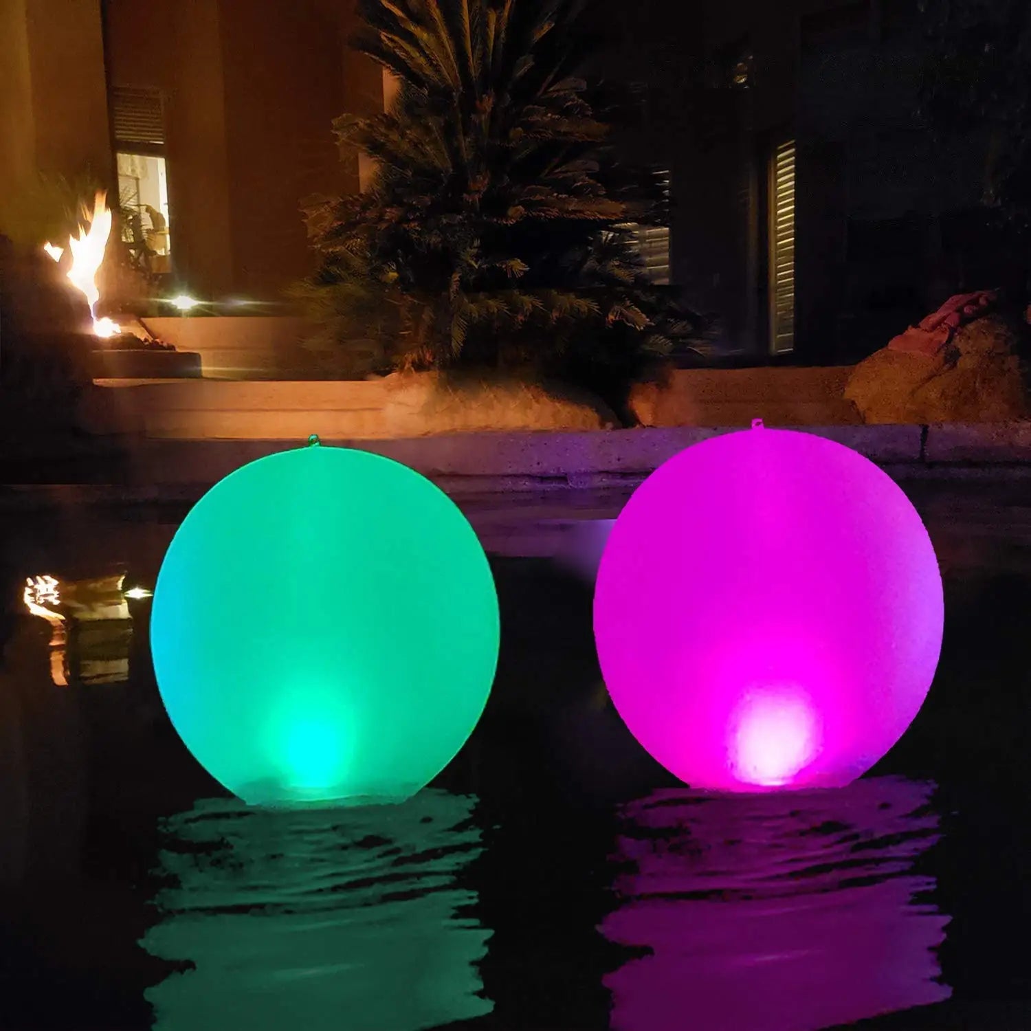 Solar Floating Pool Light Inflatable Glow Globe 14” Color Change Outdoor Ball Lamp for Swimming Beach Garden Lawn Party Decor