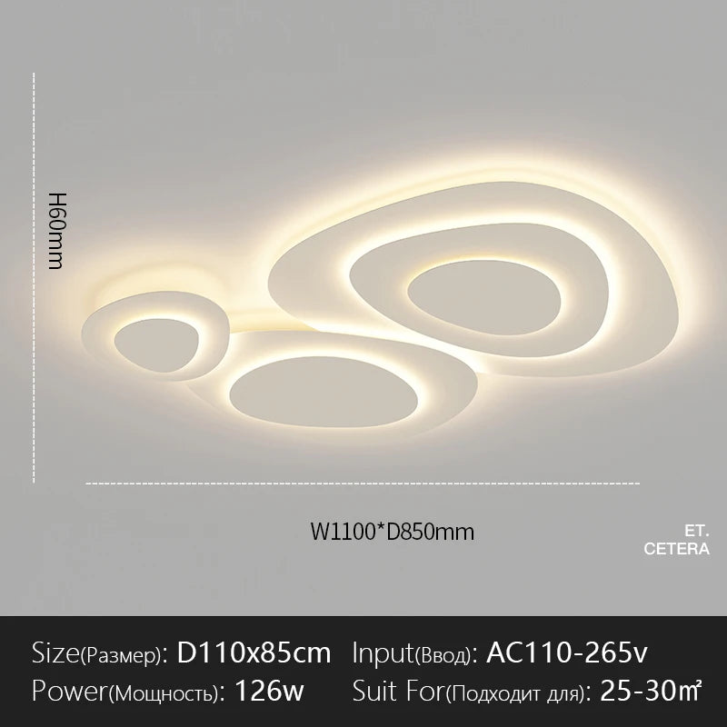 Living Room Ceiling lamp For Bedroom Dining Indoor Lighting Fixtures Milk White Wind Luminaria Home decor led light fixture lamp