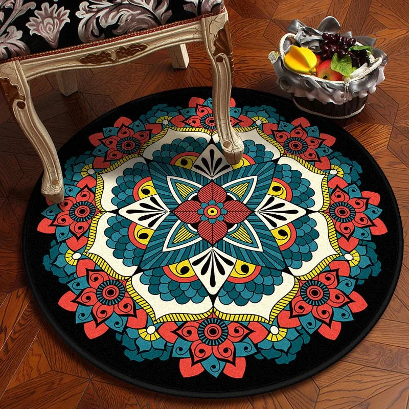 Bedroom Children's Room Home Decor Floor Mats Round Rugs Living  Mandala Non-Slip