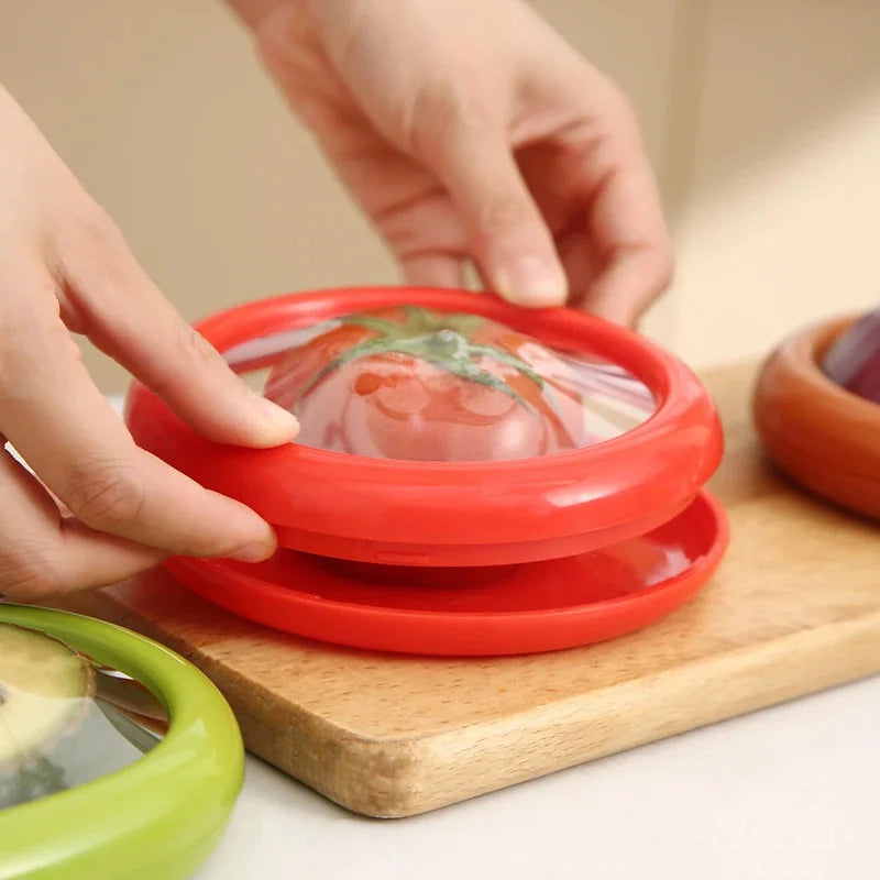 Reusable Food Saver Box Half Cut Fruit Fresh Retractable Film Storage Container Fruit Preservation Seal Cover Kitchen Tools