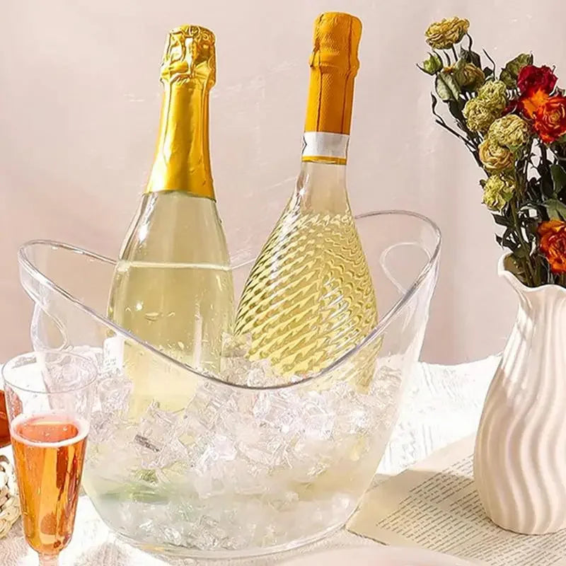 Transparent Ice Bucket Beverage Bucket Cooling Large Ice Bucket Used for Wine Champagne Bar Home Party Supplies
