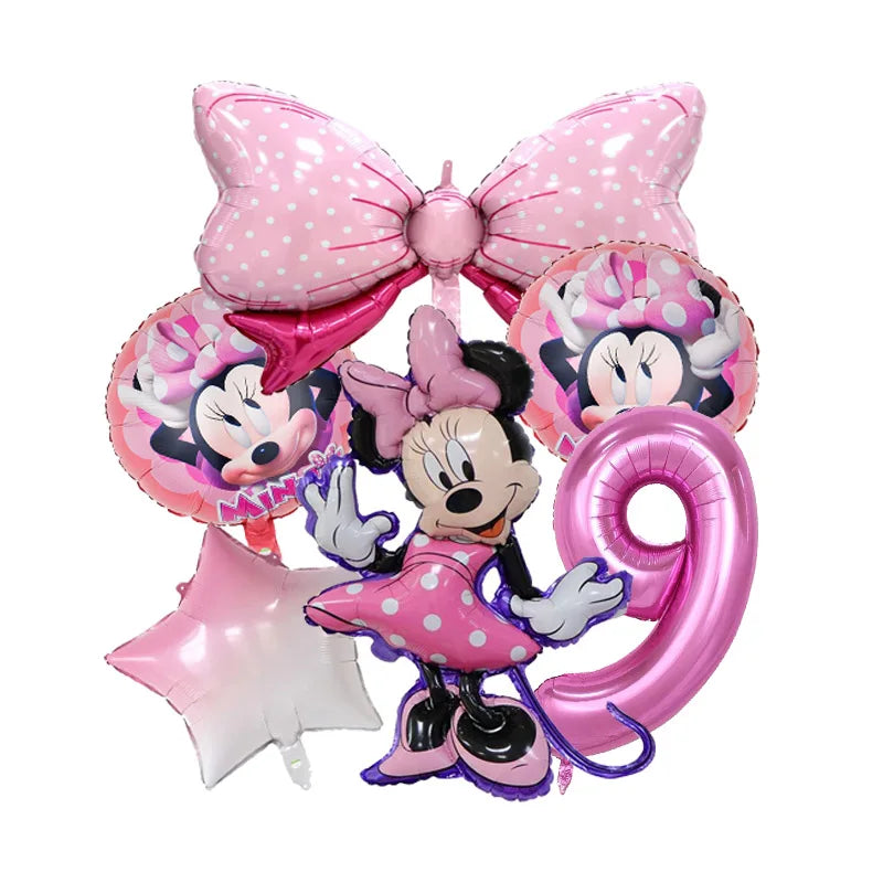 Disney Minnie Mouse Theme Birthday Party Shower Paper Disposable Tableware for girl favor DIY balloon Paper Cup Cake Plate Decor