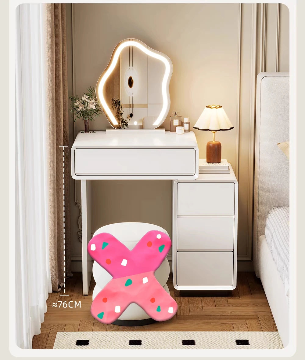 Bedroom Women Dressing Table Luxury Wood Storage Mirror Hairstyle Dressing Table Home White Muebles De Dormitorio Furniture