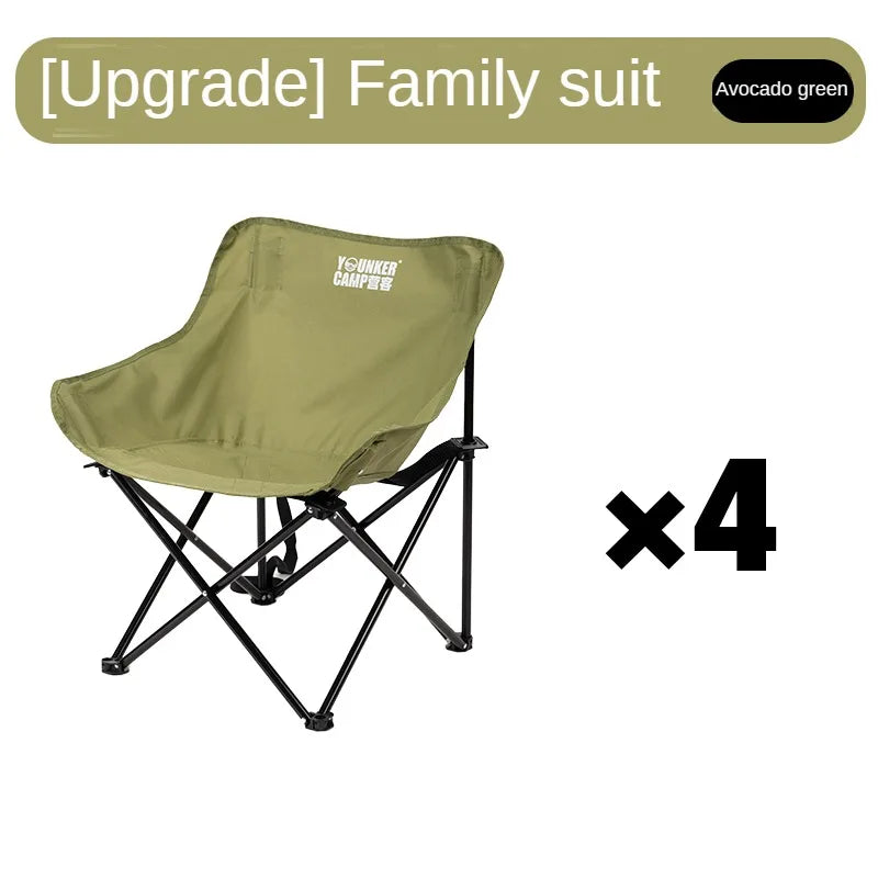 Outdoor Folding Moon Chair Portable Chair Camping Chair Picnic Gear Fishing Small Horse Stool Student Sketching