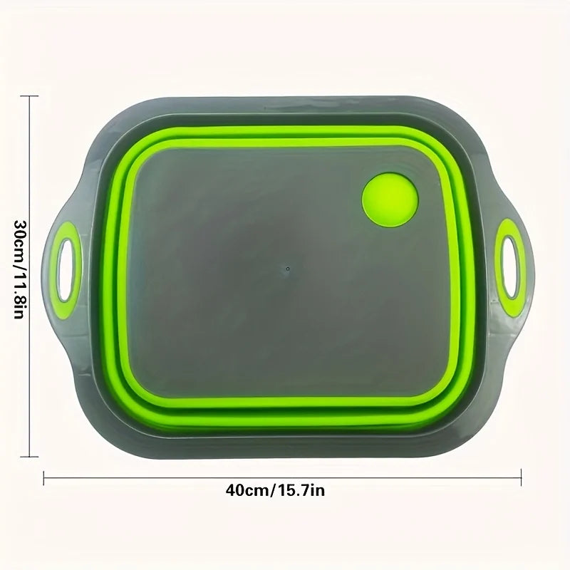 1pc Portable space saving basin with built-in sink and storage function - perfect for outdoor camping, travel, and home use