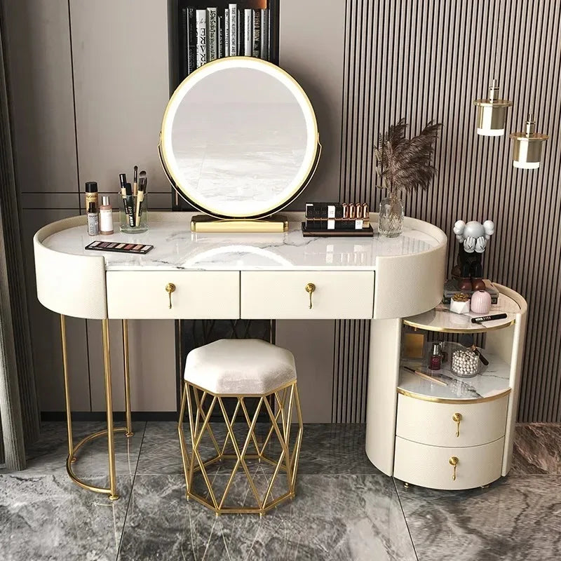 Bedroom Luxury Vanity Table Beauty Storage Fashion Girls Vanity Table Modern Multifunctional Tocador Maquillaje Furniture