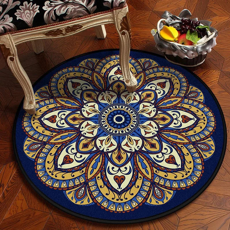Bedroom Children's Room Home Decor Floor Mats Round Rugs Living  Mandala Non-Slip