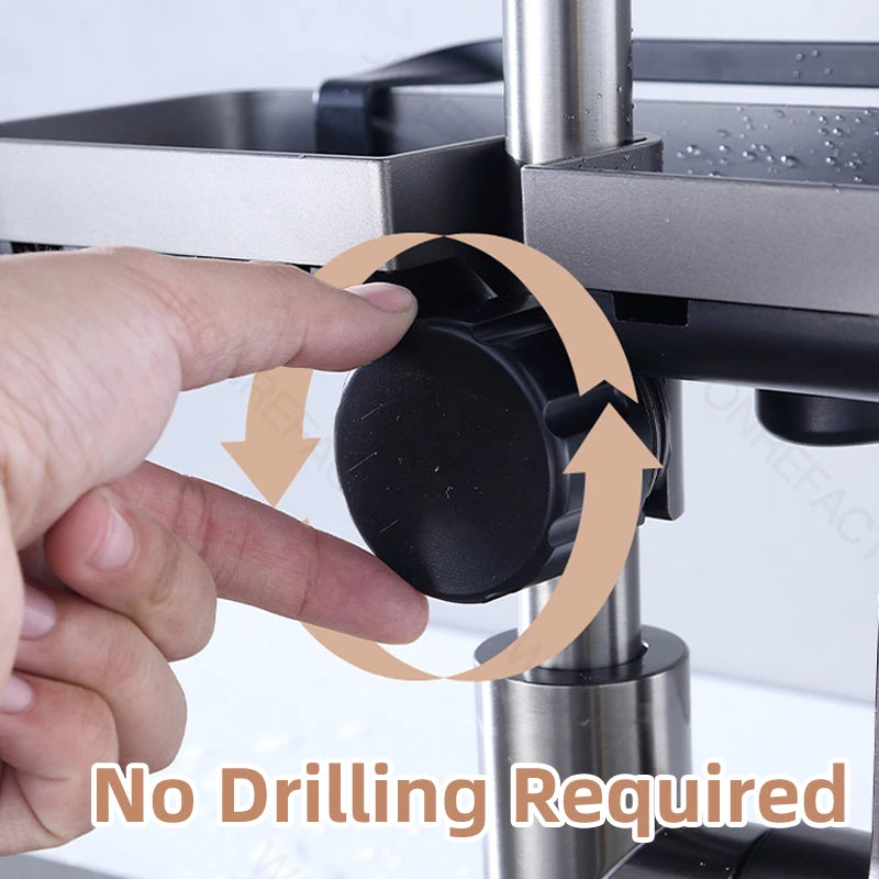 Kitchen Faucet Rack  Kitchen Accessories Sponge Storage Rack Kitchen Sink Rack Holder Dishcloth Towel Rack Filter Basket