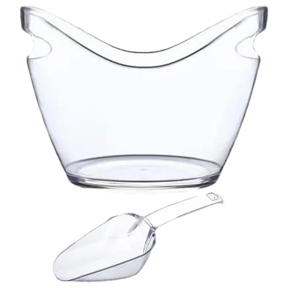 Transparent Ice Bucket Beverage Bucket Cooling Large Ice Bucket Used for Wine Champagne Bar Home Party Supplies
