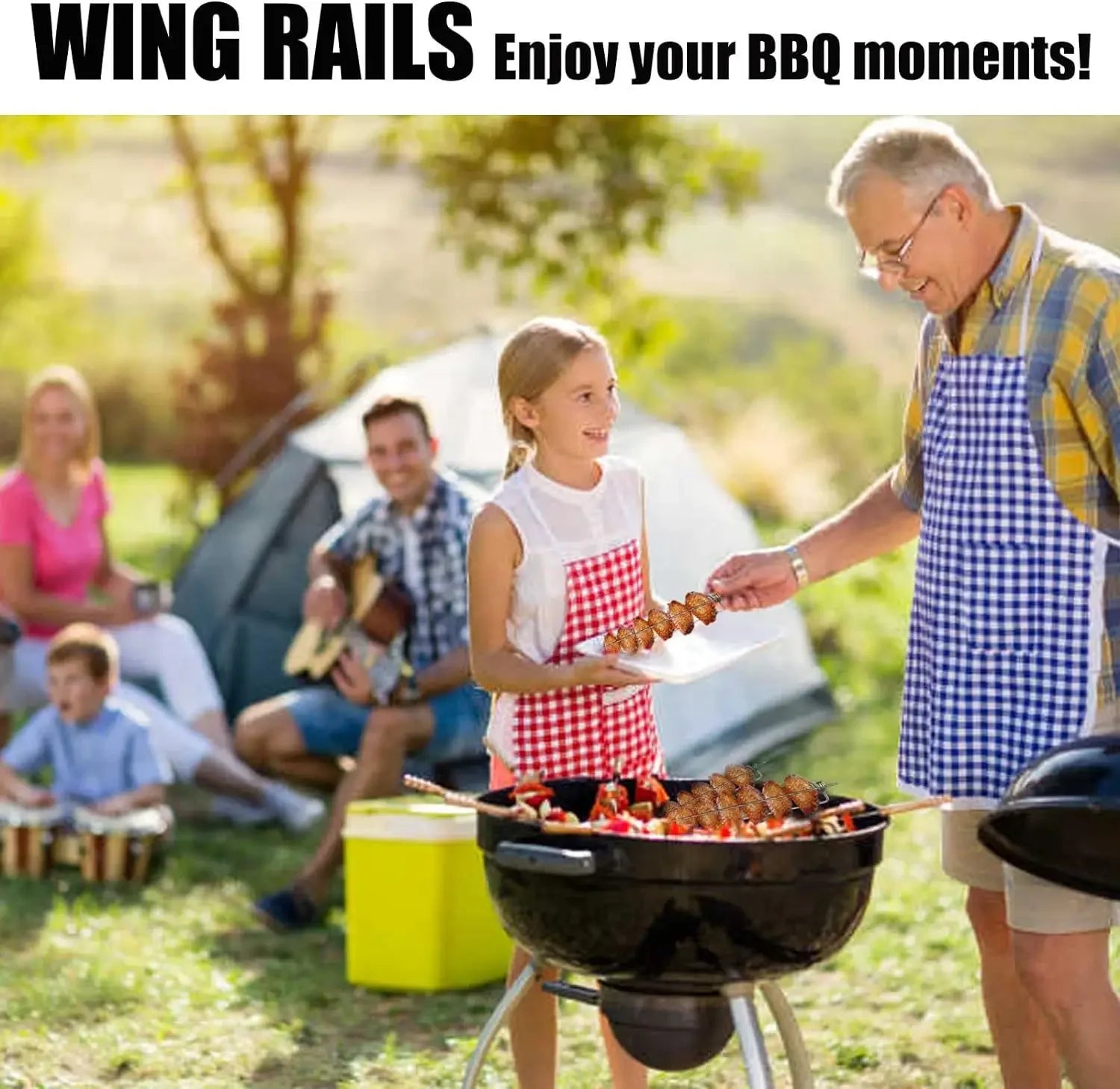New Product Wingrailsgrilling Outdoor Barbecue Fork Chicken Wing Grill BBQ Barbecue Tools