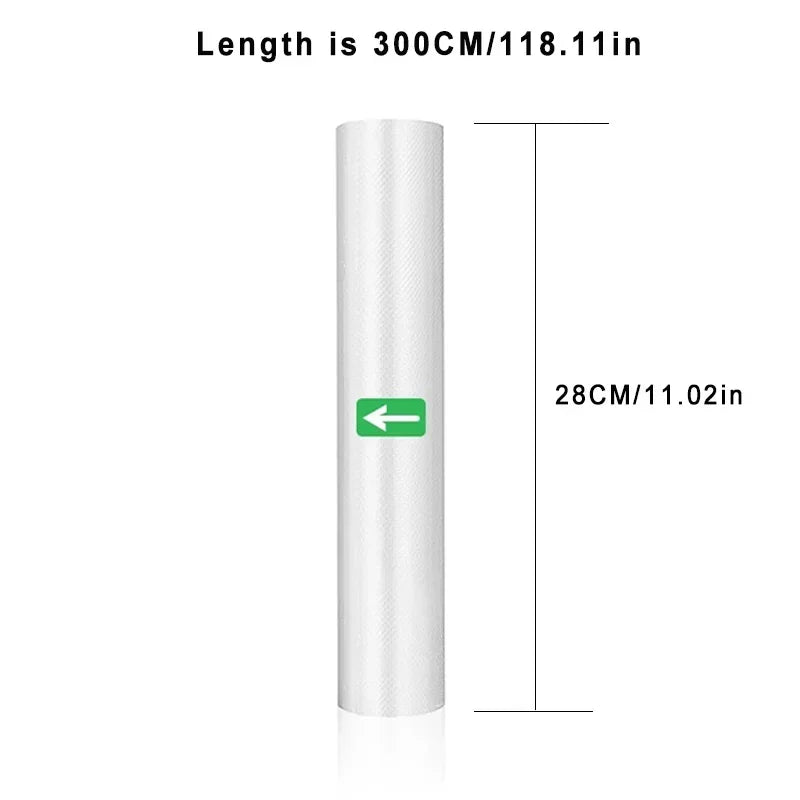 1 Roll 300CM Vacuum Seal Bags For Food, Food Saver Bags Rolls